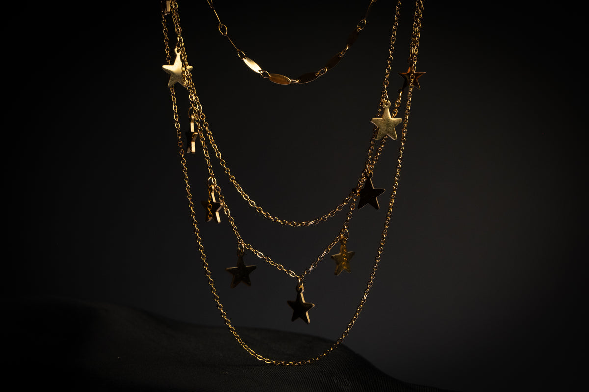 Collar Stellae en Baño de Oro 18k