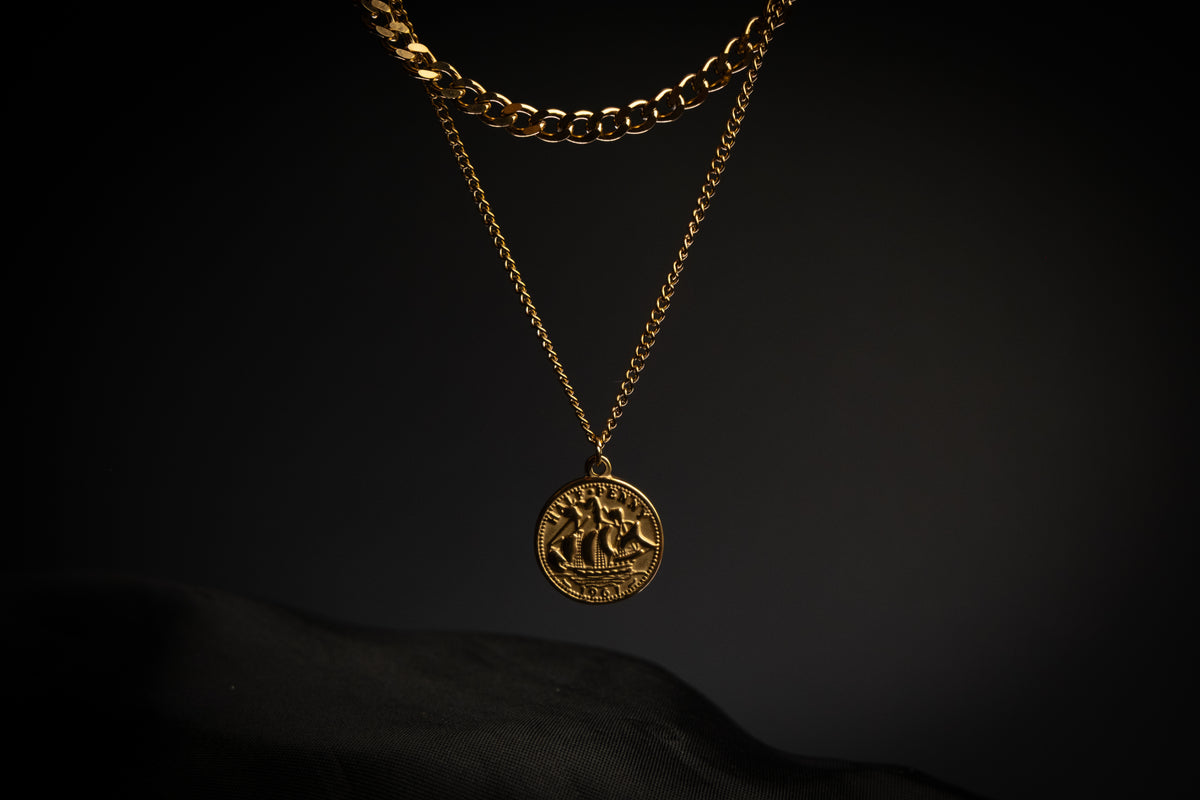 Collar Navegante con Baño en Oro 18k