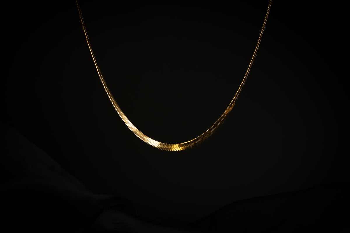 Cadena Egipcia con Baño en Oro 18k