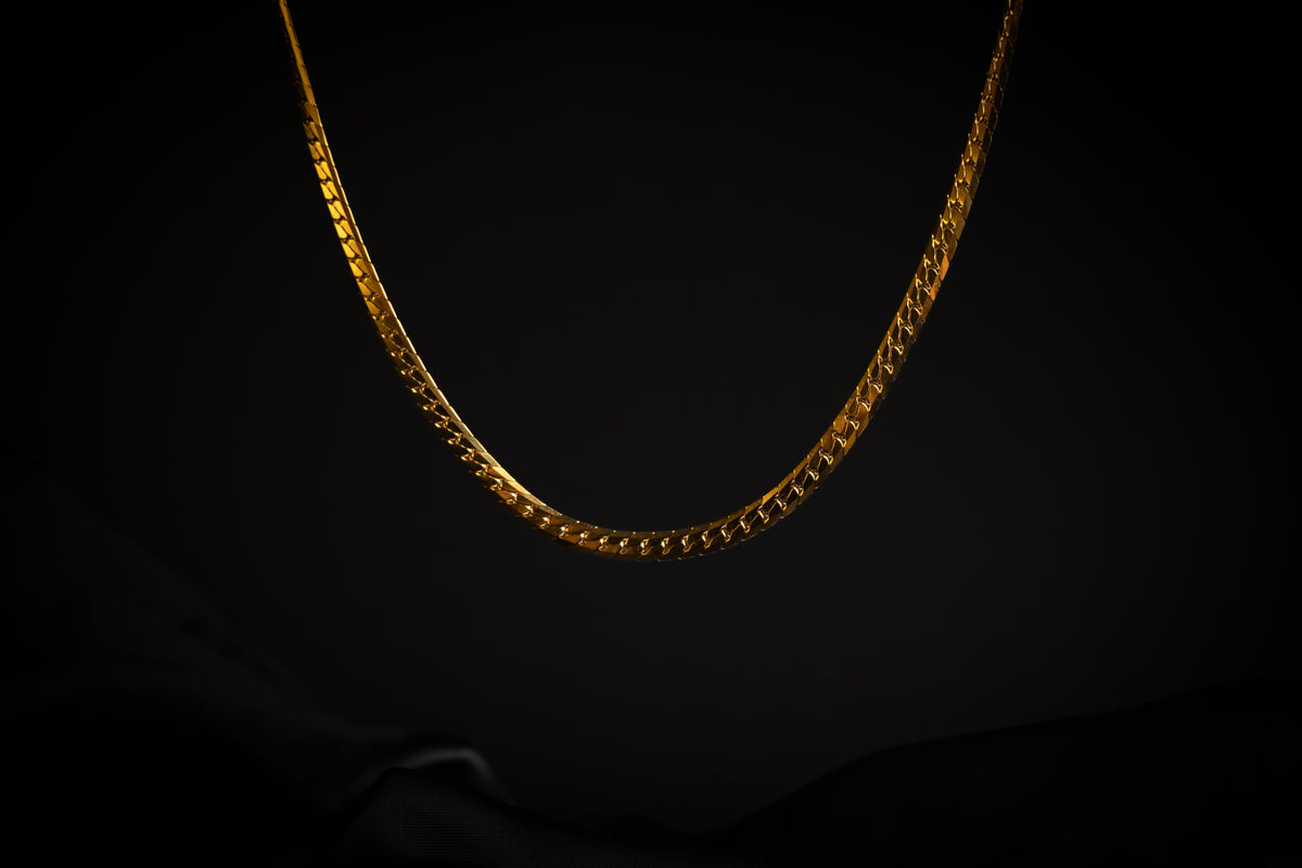 Cadena Imperia con Baño en Oro 18k