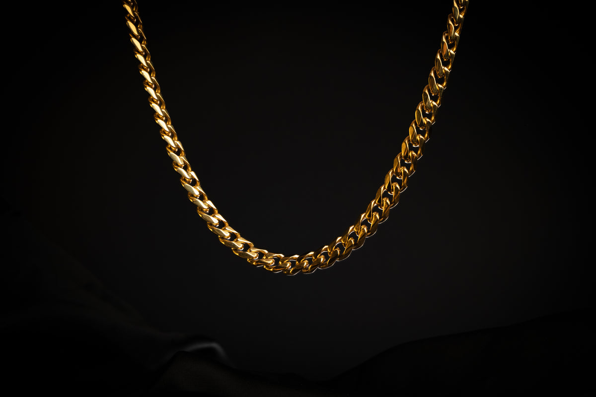 Cadena Cubana en Baño de Oro 18k