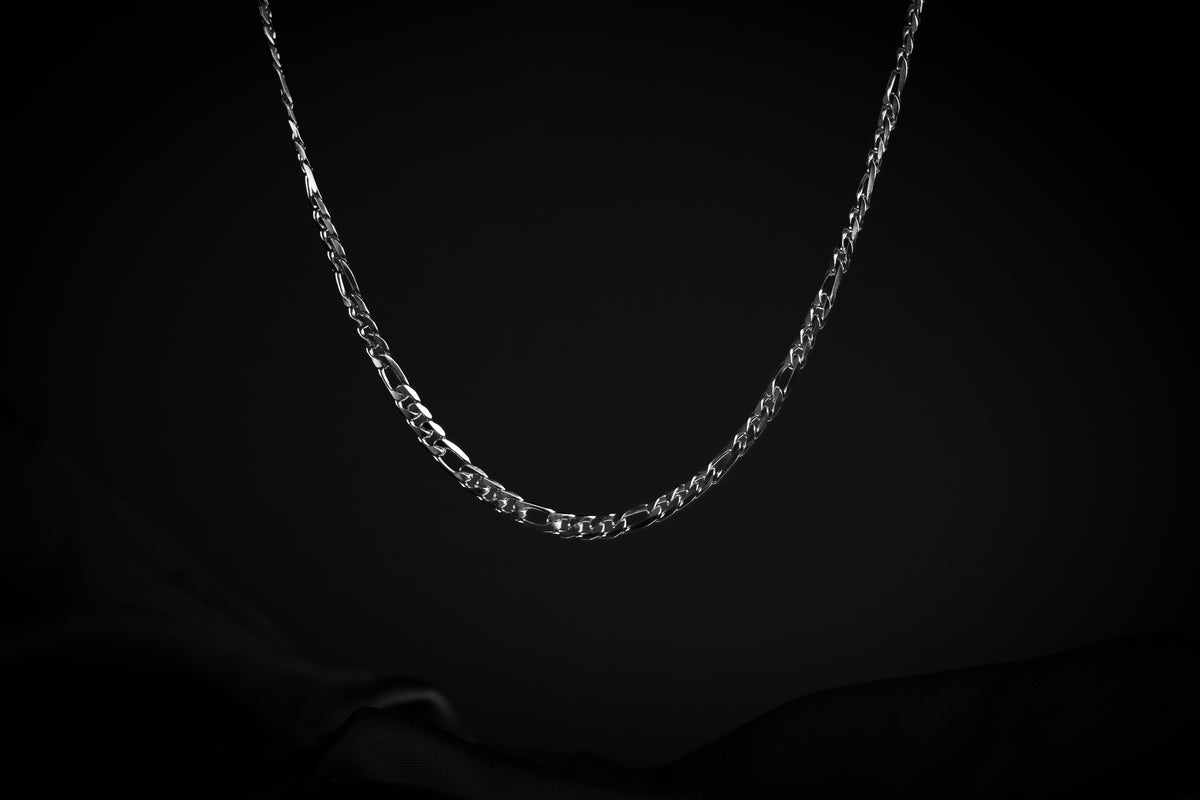 Cadena Figaro con Baño en Oro 18k